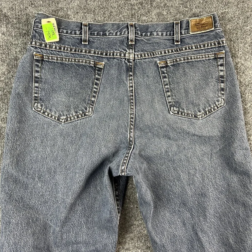 LL Bean Men Jeans Double L Classic Fit 34x31 Blue Cotton Denim - Picture 12 of 12